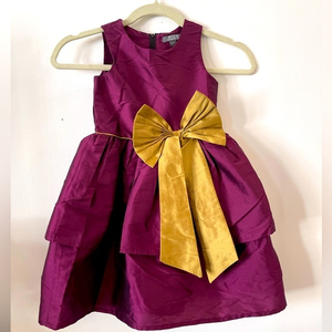 A.T.U.N. Girls Purple/Gold Special Occasion Dress‎ wedding size 5-6 year